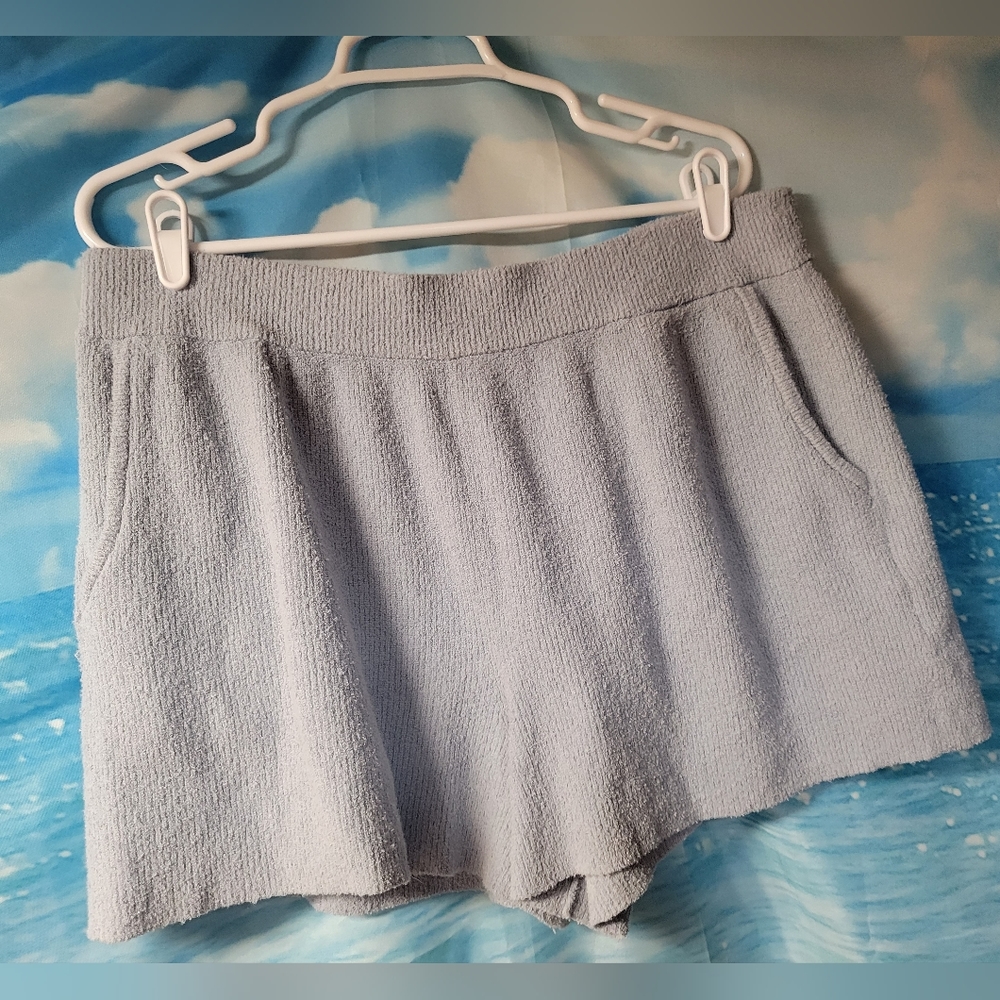 Madewell Blue Athletic Shorts Sweater Like Material Ladies Size XL‎